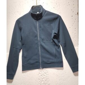 Lululemon Sweater Womens Small Gray Long Sleeve Collared Full Zipped Activewear